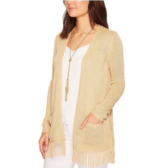 Lilly Pulitzer Feria Metallic Fringe Cardigan - Picture 2 of 6